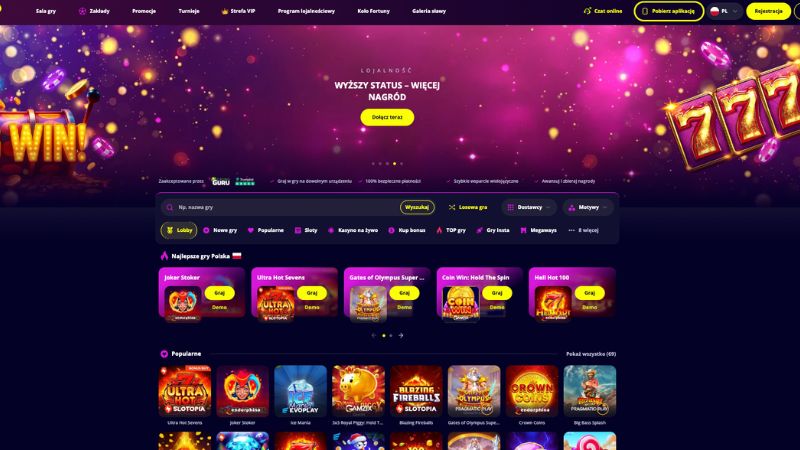 Slotoro Casino screenshot platformy
