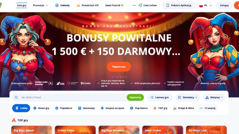 VulkanVegas Casino screenshot platformy
